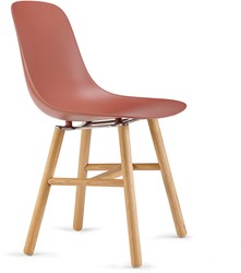Pure Loop Mono Retro Wood Kunststoff Stuhl
