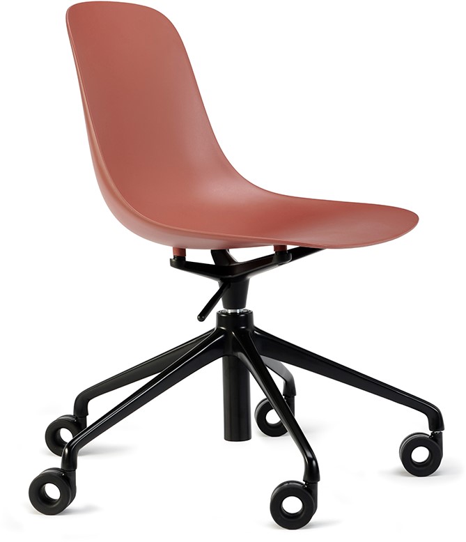 Pure Mono Bureaustoel - verrijdbare stoel hoogte verstelbaar met een soft touch kunststof zitschaal - WIT (BI) - WIT (BI) 20 bij FP Collection