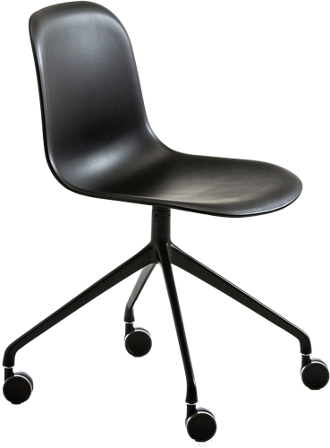 Mani HO-4 984 - vriendelijk vormgegeven kunststof stoel met spiderframe met wielen