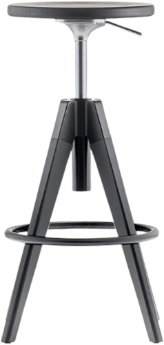 Arki Kruk, frame hout eiken en metaal. Gaslift hoogte verstelbaar 65-75 cm. 100% Gecertificeerd hout.-2