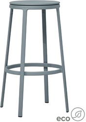 Round & Round - kruk met metalen frame en gerecyclede kunststof zitting 