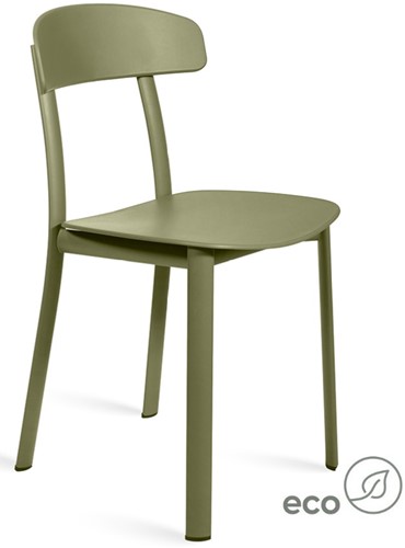 Feluca Pop - vierpootsstoel, frame staal, zit en rug (gerecycled) kunststof