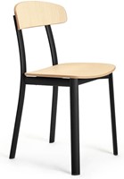 Feluca - vierpootsstoel, frame staal, zit en rug hout