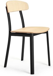 Feluca - vierpootsstoel, frame staal, zit en rug hout