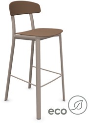 Feluca Pop - 4 poot kruk, frame staal, zit en rug (gerecycled) kunststof -