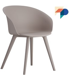 Nova - Kuipstoel met (gerecycled) kunststof of houtpulp vierpootframe