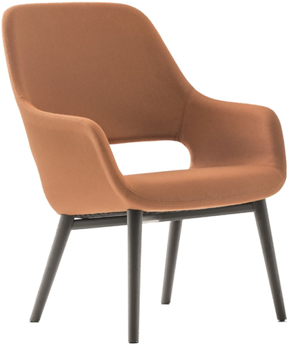 Babila Comfort 2759 - gestoffeerde loungestoel met houten frame. 100% Gecertificeerd hout