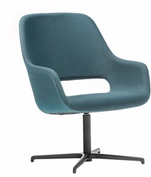 Babila Comfort 2789 - gestoffeerde loungestoel met aluminium swivel frame
