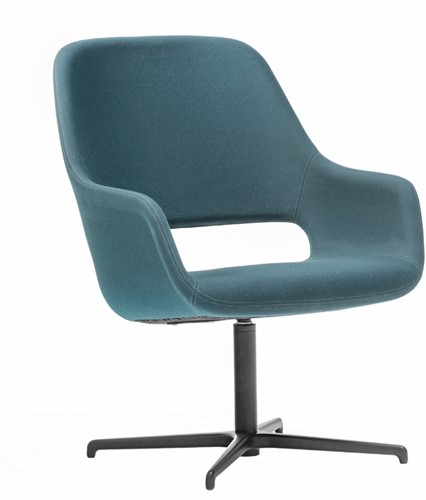 Babila Comfort 2789 - gestoffeerde loungestoel met aluminium swivel frame