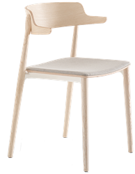 Chaise VS Venta-Stock Pack 4 chaises Lucky recouvertes de tissu gris foncé