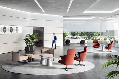 Rumba ontvangstruimte auto showroom