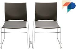 S450-05 - kunststof zaalstoel met rijkoppeling, perfect stapelbaar