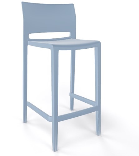 Active/Bakhita 76- kunststof kruk, kleur blauw-grijs (98)