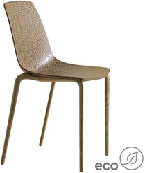 Honey/Alhambra Eco - gerecyclede vierpootsstoel - hout pulp