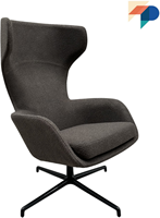 Allora oorfauteuil SP - Gestoffeerde oorfauteuil op spiderframe