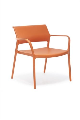 Ara 316 - kunststof lounge stoel met armleggers - kleur Oranje (AR)