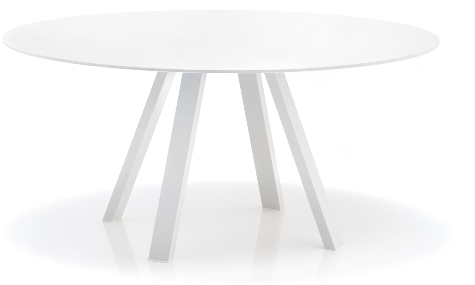 voorbeeld Denemarken weduwnaar Arki Ronde Tafel - grote ronde design / vergadertafel met een dun volkern  blad en schuine poten bij FP Collection