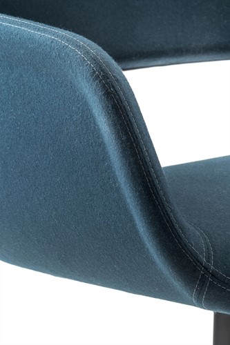 Babila Comfort 2749 - gestoffeerde loungestoel met metalen slede frame-3