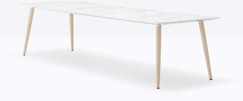 Babila Tafel - tafel met dun volkern blad en houten of stalen poten-3