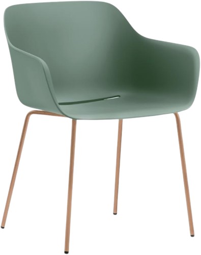 Babila XL 2734 - kunststof kuipstoel met extra brede zitschaal