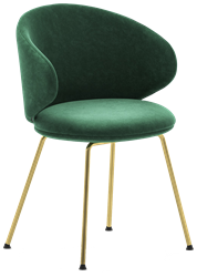 Belle - Gestoffeerde stoel met vierpoot frame