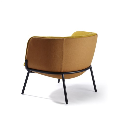 Bombom vierpoots gestoffeerde loungefauteuil-2