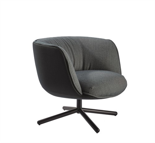 Bombom vierteenskruisvoet gestoffeerde loungefauteuil