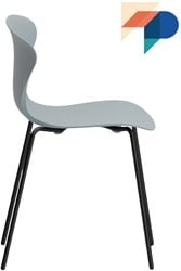 Boo 4 poot stoel - kunststof vlinderstoel op vierpoot frame, stapelbaar