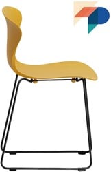 Boo sledestoel - kunststof vlinderstoel op slede frame, stapelbaar