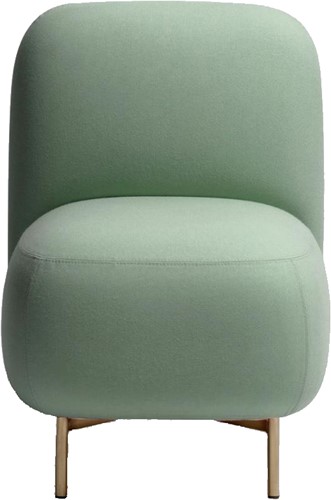 Buddy 211S - Luxe gestoffeerd zitelement met gepoedercoat frame