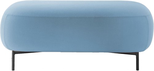Buddy 215 - Luxe gestoffeerde pouf met gepoedercoat frame