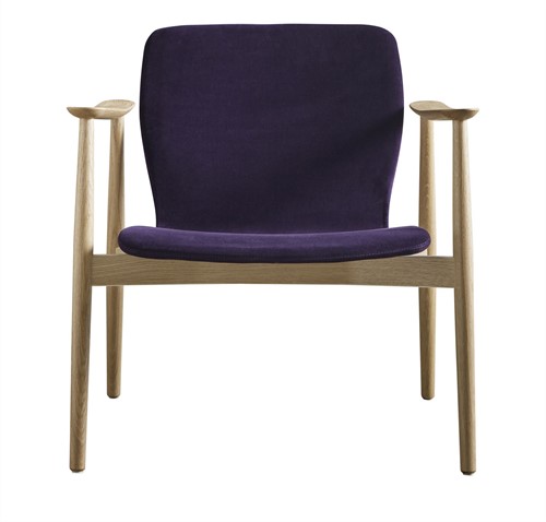 Butterfly MO5379 Lounge Classic - Magnus Olesen loungestoel met armleggers, frame massief hout, zitschaal volledig gestoffeerd - ZWART GEBEITST (AN) - Camira - Blazer - Silverdale CUZ28