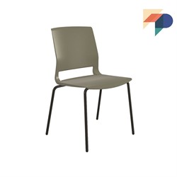 Casi - Stevige stapelbare stoel met kunststof zitschaal en vierpootframe