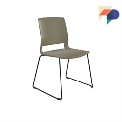 Casi SL- Stevige stapelbare stoel met kunststof zitschaal en sledeframe