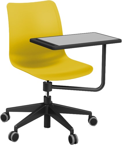 Zending Redelijk roltrap Celis bureaustoel met plankje - kunststof zitschaal in diverse sprekende  kleuren met 5 teens verrijdbaar onderstel - LICHT GRIJS (GC) bij FP  Collection