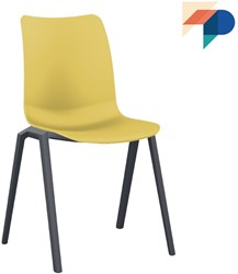 Celis - geheel kunststof stapelbare kantine stoel in diverse sprekende kleuren