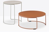 Circuit High - Ronde bijzettafel met volkern blad Ø42 en rond doorlopend buisframe h45 cm-1