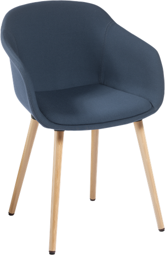 Combo/Dame full Wood - Volledig gestoffeerde kuipstoel met houten frame