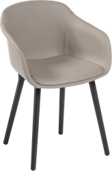 Combo/Dame full ALU - Volledig gestoffeerde kuipstoel met aluminium frame