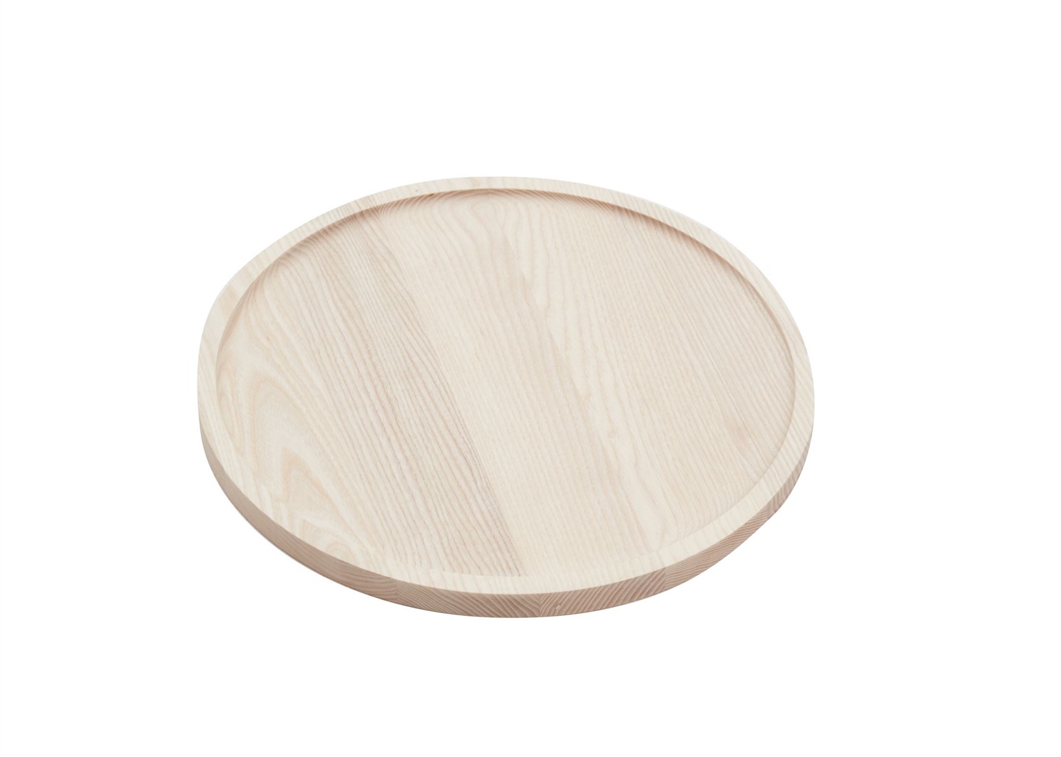 Berri beroerte Millimeter Conga dienblad - houten dienblad voor op poef Conga Small - Wit gebeitst  (BI) - Ø40cm bij FP Collection