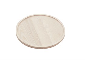 paling lunch partij Conga dienblad - houten dienblad voor op poef Conga Small - Essen naturel  (F) - Ø40cm bij FP Collection