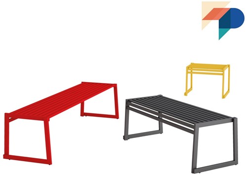 Cortina.026 bank - stapelbare bank voor binnen en buiten - 60 cm - Outdoor - Wit (BI)