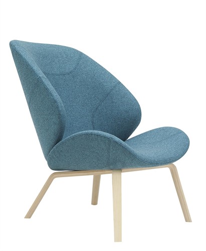 Eden - gestoffeerde lounge stoel / fauteuil met houten frame