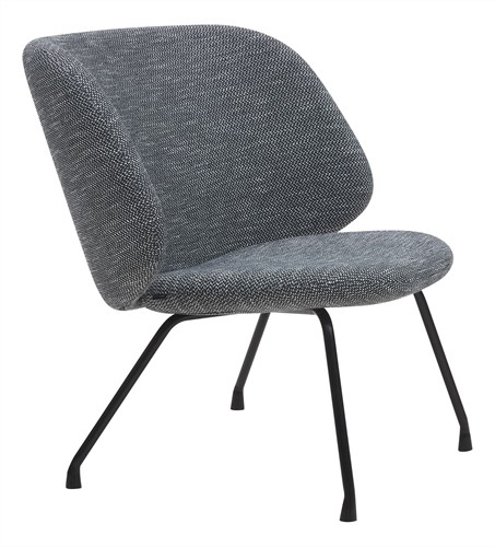 Evy - Volledig gestoffeerde loungefauteuil met brede rug