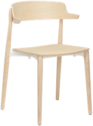 Nemea 2825 - houten school / kantine stoel met armleggers, scandinavische stijl. 100% Gecertificeerd hout