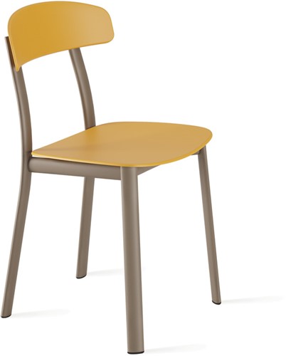 Feluca Pop - vierpootsstoel, frame staal, zit en rug (gerecycled) kunststof-2