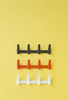 Flag 5150W8 - Wandkapstok metaal, 8 haken polypropyleen - Wit (BI100)-3