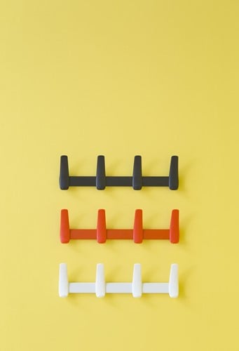 Flag 5150W8 - Wandkapstok metaal, 8 haken polypropyleen - Wit (BI100)-3