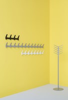 Flag 5150W8 - Wandkapstok metaal, 8 haken polypropyleen - Wit (BI100)-2