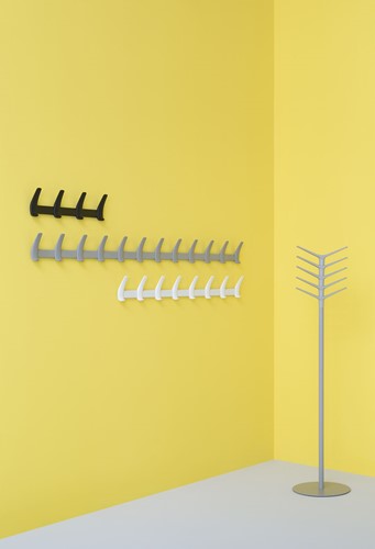 Flag 5150W8 - Wandkapstok metaal, 8 haken polypropyleen - Wit (BI100)-2